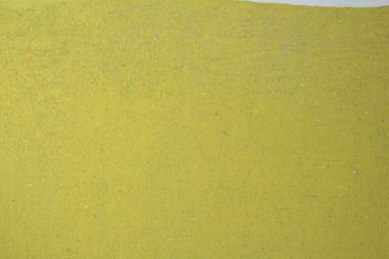 Dal paesaggio solo il verde, 2020, pastello ad olio su tela, 60×126 cm