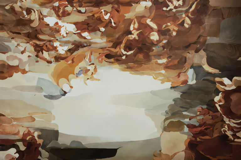Yirui Fang, Twilight, 2023, olio su tela, 150x180cm
