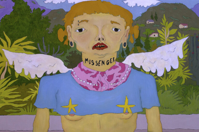 Azzurra Messina, Messenger, 2023, olio su tela, 155x165cm